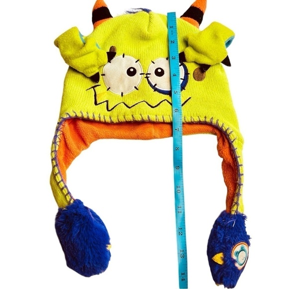 Flipeez Peek-A-Boo Green Monster Action‎ Hat Kids Unisex OS - Picture 8 of 9